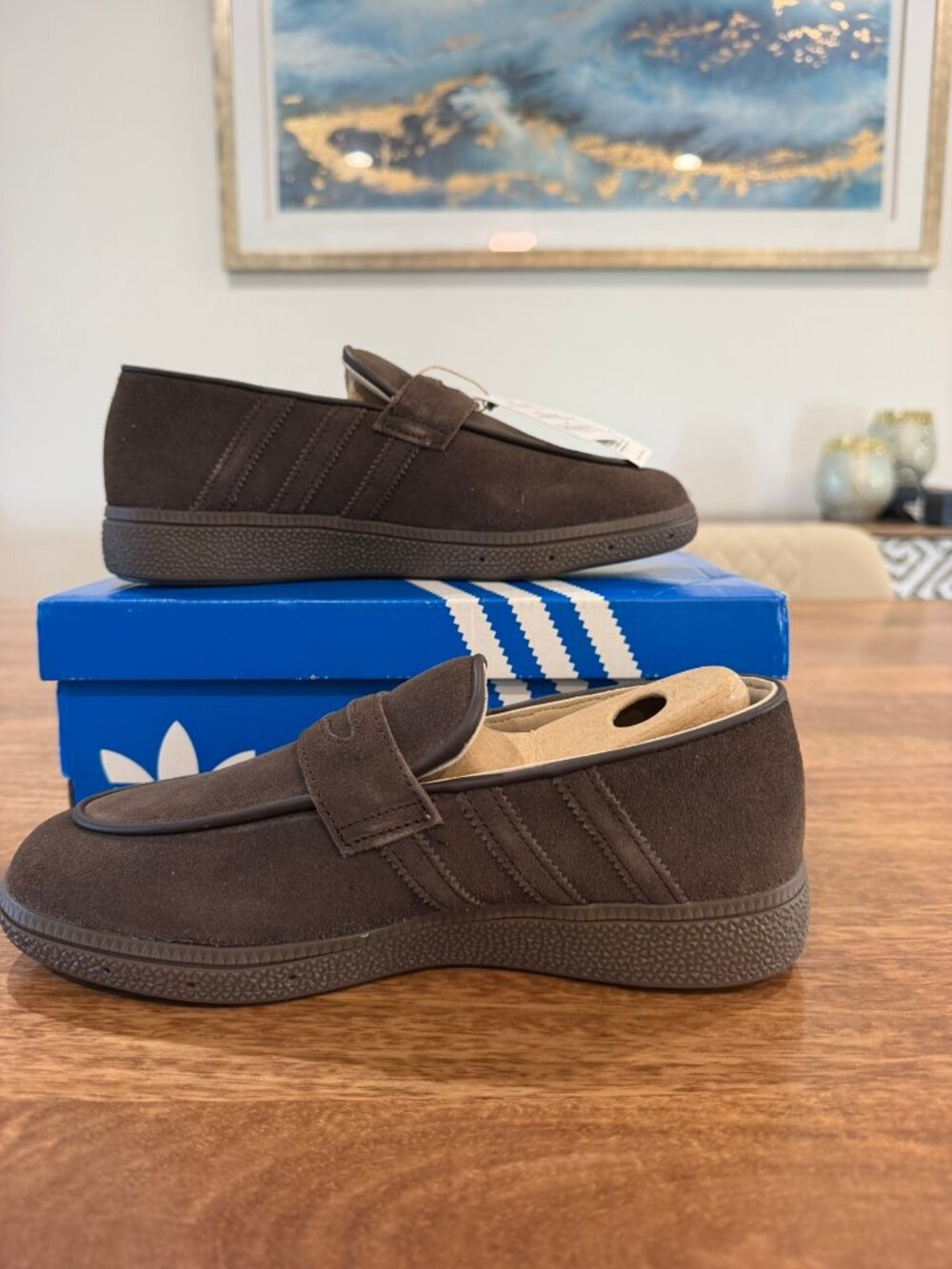 Adidas Handball Spezial Loafer W Aurora Coffee Size 7W/5.5M BNIB